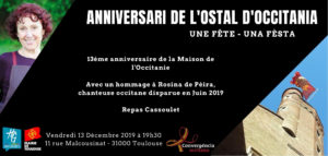 Affiche pour le 13e anniversaire de l'Ostal d'Occitania